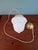 Gold Art Deco Pendant Light in Pressed Molded Milk Glass, 1920s For Sale - Image 8 of 11