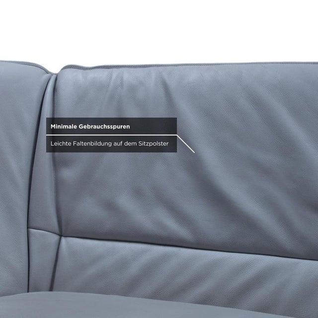DS-450 Two-Seater Leather Blue Manual Function Sofa from de Sede For Sale - Image 11 of 18