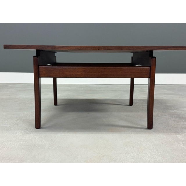 1960s Jens Risom Refinished Walnut Square Coffee Table For Sale In Boston - Image 6 of 7