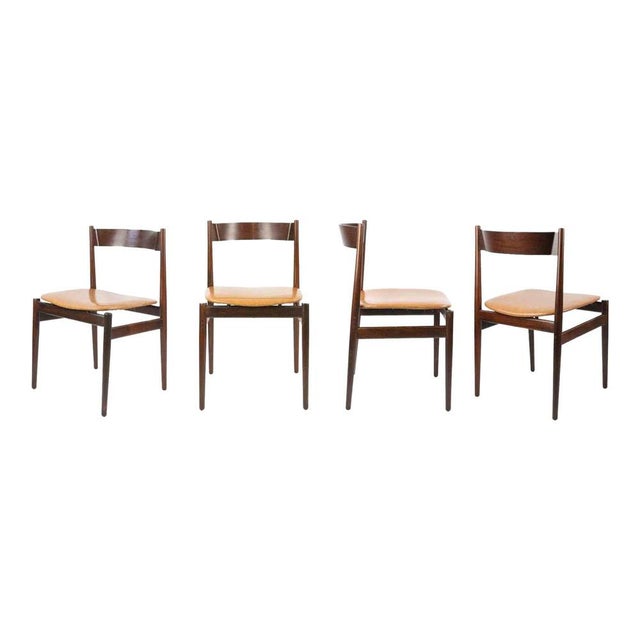 Brown Vintage Italian Chairs, 1960s, Set of 4 For Sale - Image 8 of 8