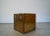 1960's Hollywood Regency Patinated Brass Campaign Cube Trunk For Sale - Image 13 of 13