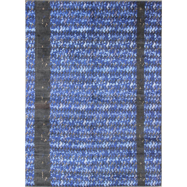 Large Blue Swedish Pile Rug in Blue by Keivan Woven Arts 10'2"x13'9 For Sale - Image 13 of 13