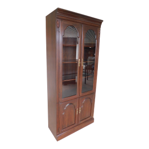 Ethan Allen Georgian Court Cherry Display Lighted Wall Cabinet 119210 ( a )