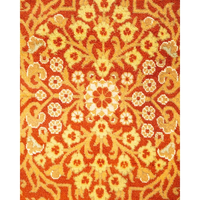 Traditional Mogul, One-of-a-Kind Hand-Knotted Area Rug in Orange, 8' 2" x 8' 4" For Sale - Image 3 of 8