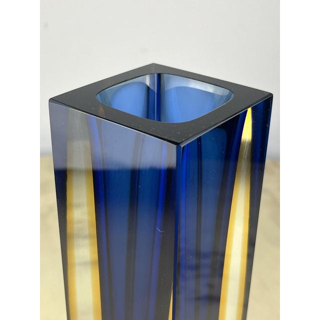 Black Sommerso Murano Glass Vase, Italy, 1970s For Sale - Image 8 of 14