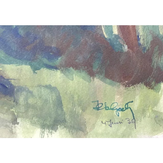 Isaac Charles Goetz, Le Saève, 1939, Gouache on Paper For Sale - Image 3 of 8