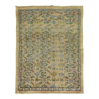 Antique Persian Mahal Square Wool Foyer Size Rug For Sale