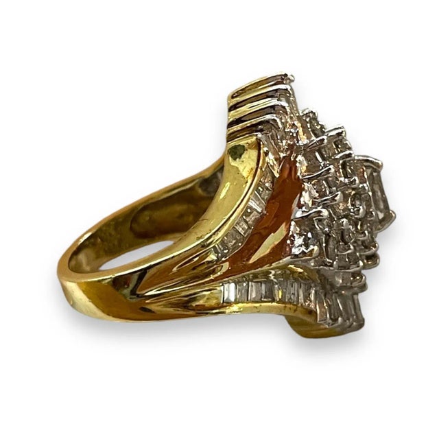 18th Century 18th Century 18th Century Diamond Cluster Ring Size 6.5 For Sale - Image 5 of 7