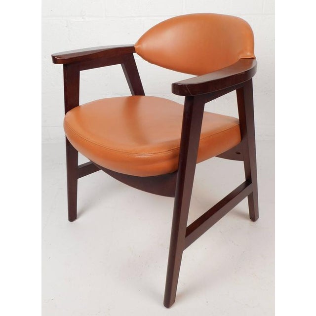 MidCentury Modern Vinyl Dining Chairs Set of 4 Chairish