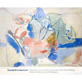 Signed Helen Frankenthaler Mountains and Sea Original 1989 National Gallery of Art Washinton Exhibition Poster For Sale