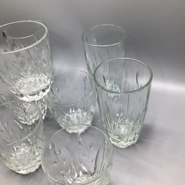 Vintage Cristal D’Argues Durand “Cassandra” Crystal Set With 4 Highball and 6 Lowball-Set of 10 For Sale In Sacramento - Image 6 of 13