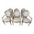 Baroque Rococo Style White Leather Dining Arm Chairs - Set of 6 For Sale