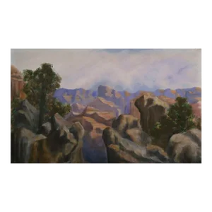Vintage Grand Canyon Impressionist Landscape