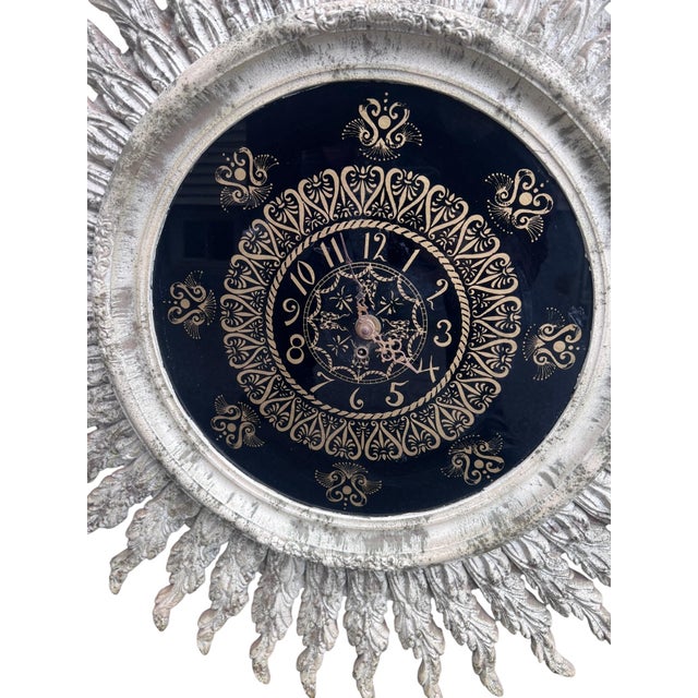 Mid Century Modern Starburst Clock For Sale In New York - Image 6 of 11