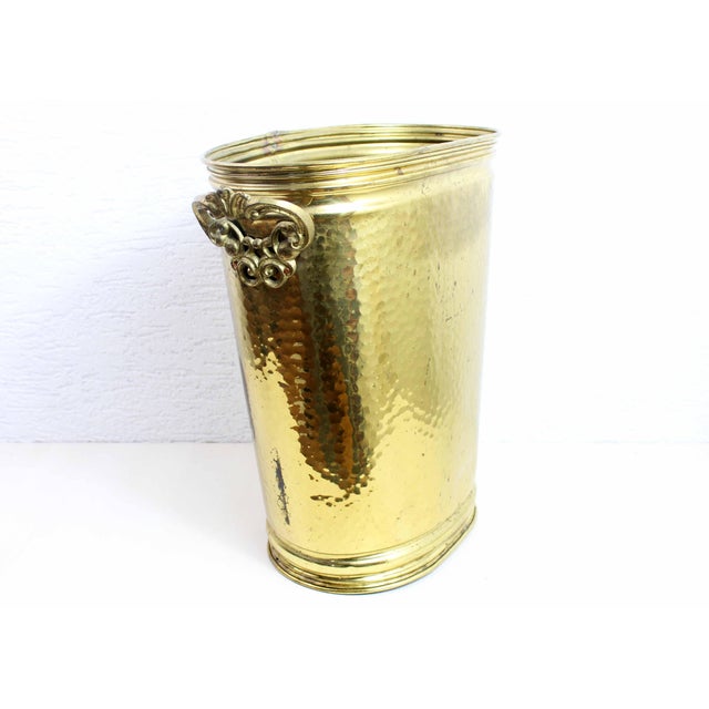 Gold Brass Umbrella Holder, 1960s For Sale - Image 8 of 11