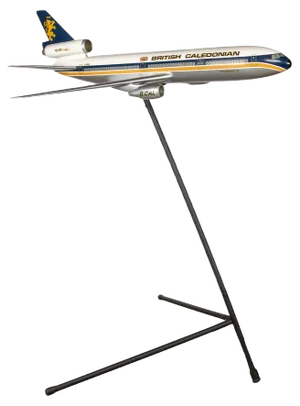20th Century British Fiberglass Caledonian DC10 Airplane Model, 1970