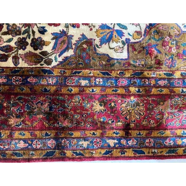 1920s Vintage Tree of Life Silk Kashan Rug For Sale In New York - Image 6 of 9