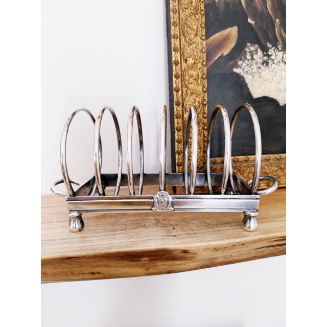 Silver Antique Silver Plated Toast Rack From the Del Monte Lodge in Pebble Beach Ca For Sale - Image 8 of 8
