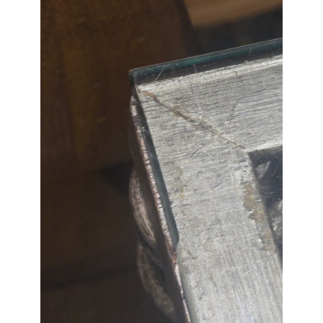 1980s Brutalist Metal and Glass Console Table Inspired by Giacometti For Sale In Boston - Image 6 of 6