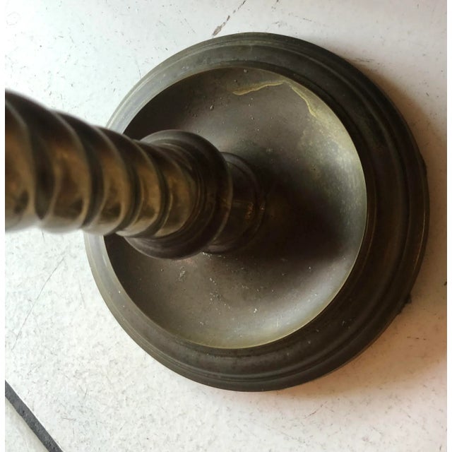 Vintage Maitland Smith Brass Candle eSticks - a Pair For Sale - Image 12 of 13