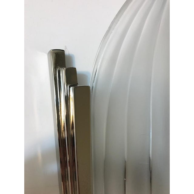 Glass French Art Deco Sconces Signed by Genet Et Michon - a Pair For Sale - Image 7 of 10