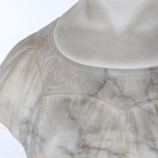 Late 19th Century Life Sized Classical Marble Bust of a Woman Signed Prof. Oragelli Sardelli C1880 For Sale - Image 5 of 11
