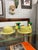Yellow 1955 Mid-Century Modern Taylor, Smith & Taylor Pebbleford Sunburst Yellow Dinnerware - Set of 4 Teacups, 10 Dinner Plates, 5 Salad Plates, 10 Saucers For Sale - Image 8 of 8