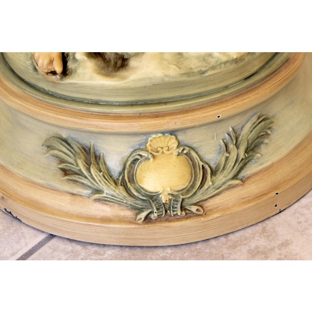 Large Vintage L&f Moreau-Style Figural Table Lamp – “The Apple Pickers” – 1981 Provenance For Sale - Image 12 of 18