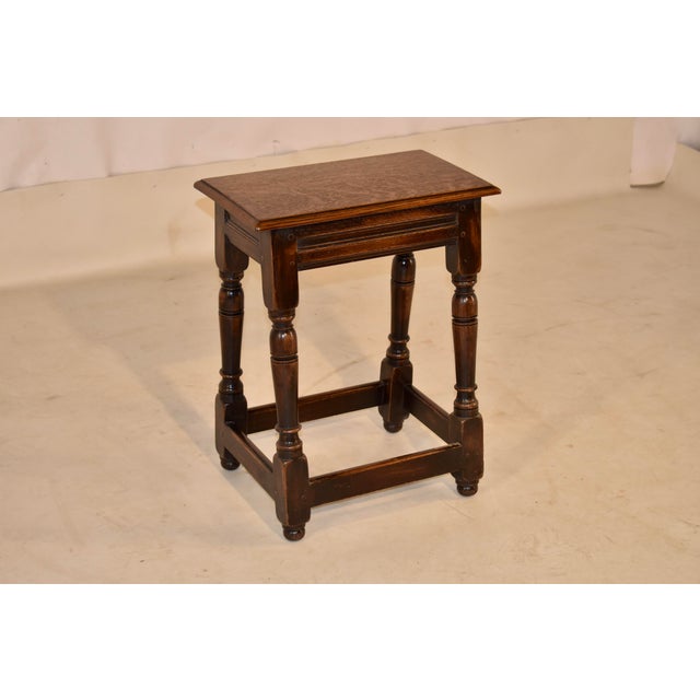 19th Century English Oak Joint Stool For Sale In Greensboro - Image 6 of 9