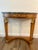 Late 20th Century Empire Revival Giltwood & Burlwood Demilune Console Table With Black Marble Top For Sale - Image 10 of 11