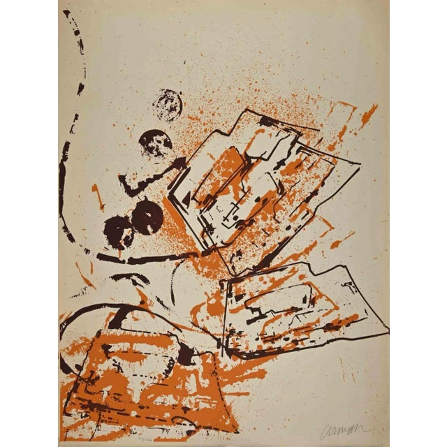 Abstract Composition is a contemporary artwork realized by the French Artist Arman (Armand Pierre Fernandez) in 1980s....