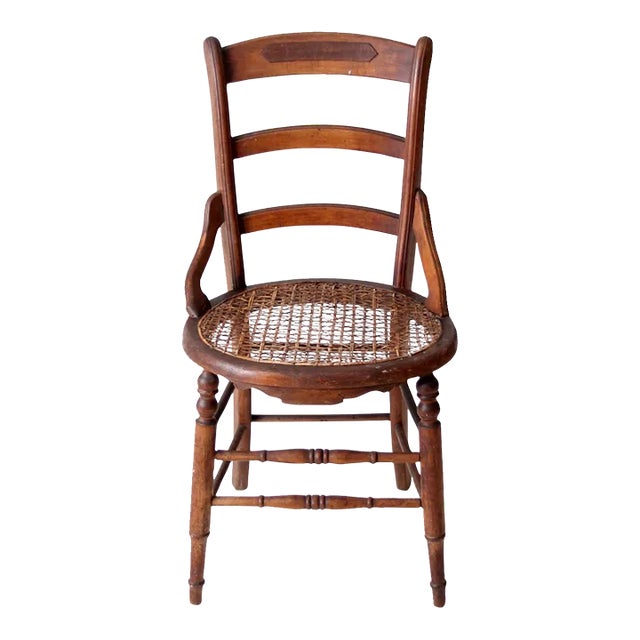 Antique Victorian Cane Seat Chair For Sale