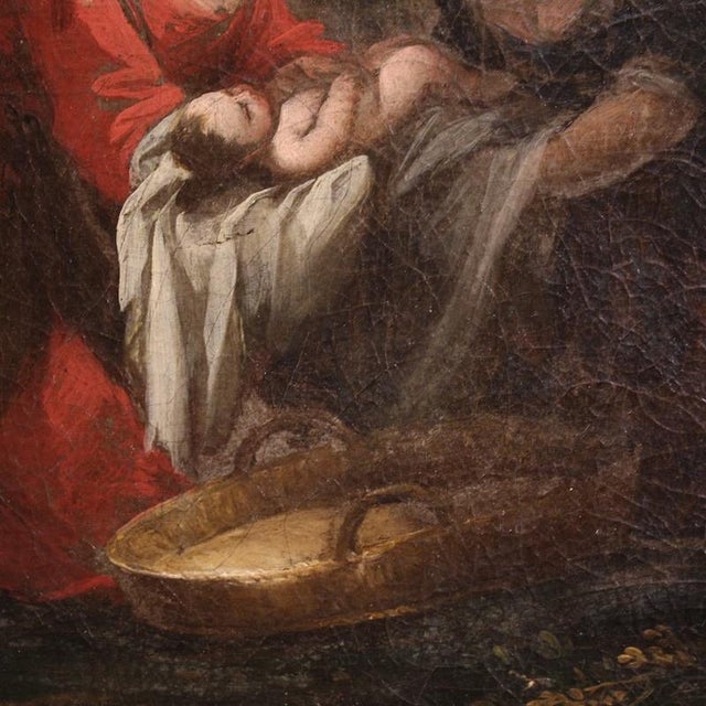 Venetian School, Moses Saved from the Waters, 1730, Oil on Canvas For Sale - Image 12 of 16