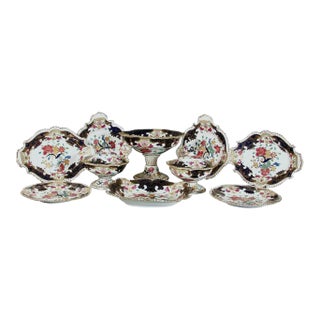 Coalport Porcelain Regency Chinoiserie Dessert Service, John Rose & Co., 58 Pieces For Sale