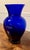 Glass Cobalt Blue Glass Vase For Sale - Image 7 of 9