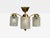 1950s Swedish Modern, Small Pendant Light, Brass, Teak, Textured Glass, Sweden For Sale - Image 4 of 12