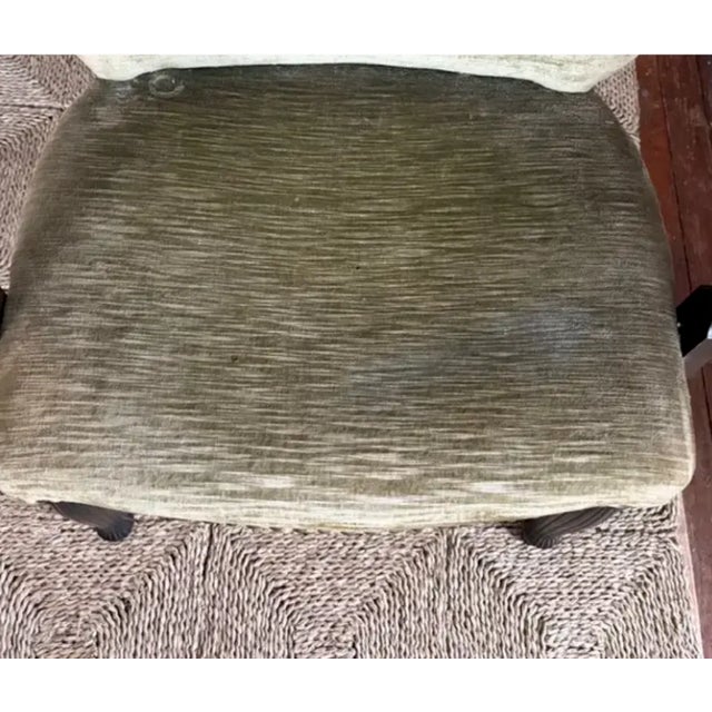 Mid Century Arm Chair With Velvet Nail Heads For Sale - Image 12 of 12