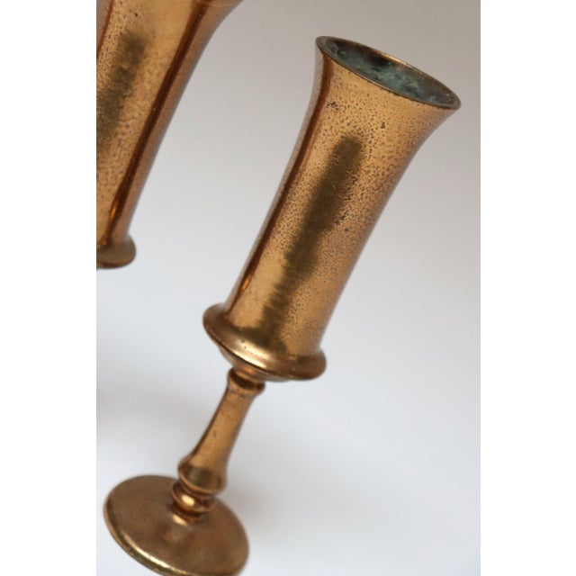 Pair of Vintage Arts and Crafts Style Copper Goblets / Bud Vases For Sale In New York - Image 6 of 12