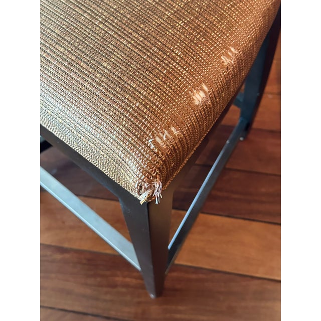 2010s Transitional Donghia Counter Height Upholstered Stools , Set of 4 For Sale - Image 5 of 8