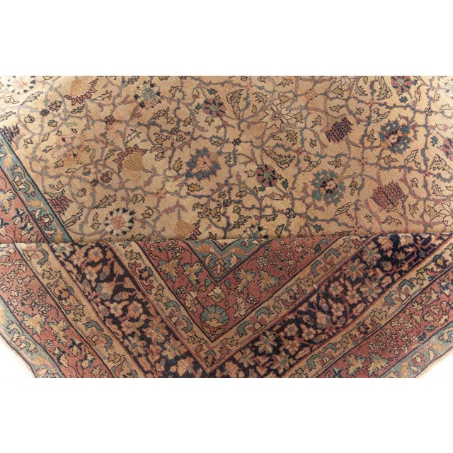 Camel Antique Turkish Sivas Rug  A Masterpiece of Ottoman Elegance For Sale - Image 8 of 8
