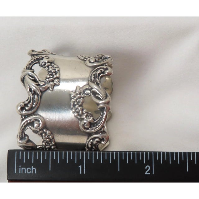 Fine Antique American Sterling Silver Rococo & Flowers Design Napkin Ring by R Blackinton & Co. For Sale - Image 11 of 13