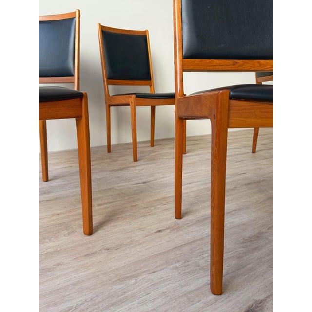 Mid-Century Modern Mid-Century Danish Modern Teak High-Back Dining Chairs, a Set of 6 For Sale - Image 3 of 12