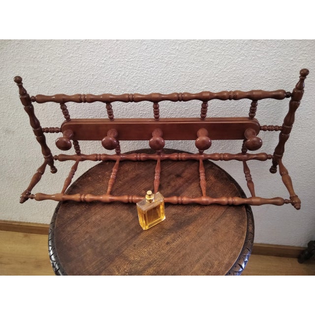 Antique Light Turned Wood Coat Rack, Early 20th Century For Sale - Image 9 of 13