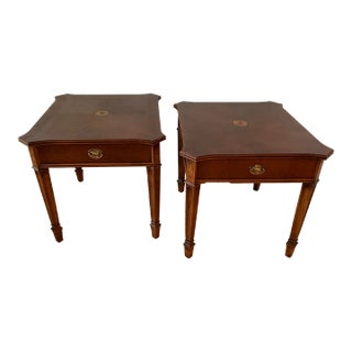 Lane Twin Formal Side Tables - a Pair For Sale