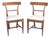 Rare Pair of Late 18th Century Directoire Penwork and Cherrywood Side Chairs, Circa 1790. For Sale