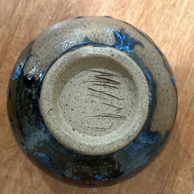 Vintage Chawan Japanese Tea Ceremony Bowls Stoneware Raku Glaze, Signed- Set of 2 For Sale - Image 10 of 13