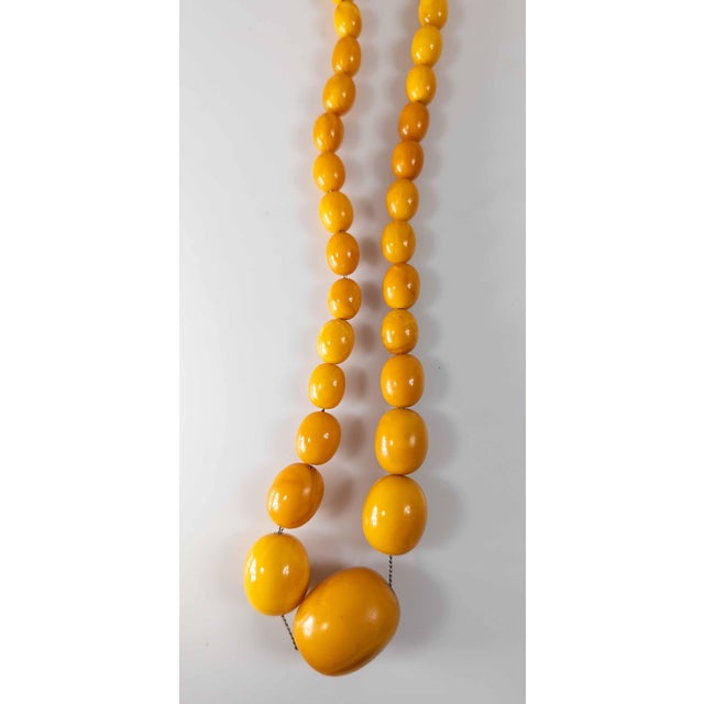 20th Century Butterscotch Egg Yolk Baltic Amber Bead Necklace For Sale - Image 10 of 12