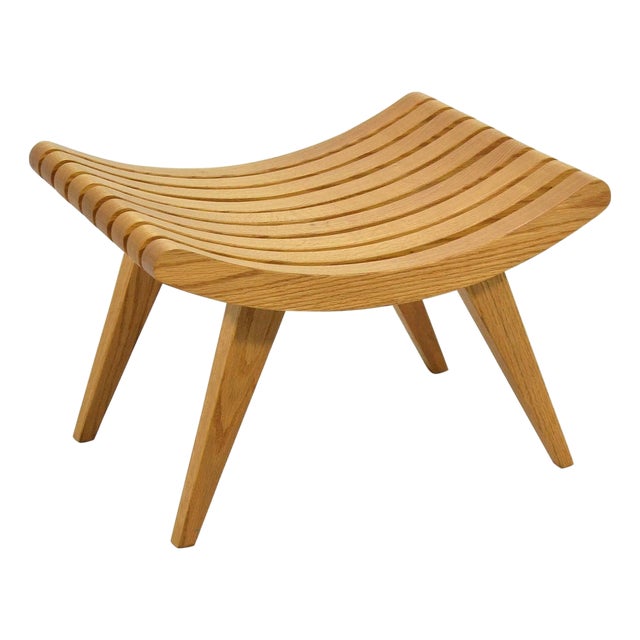 Edward Durell Stone Oak Bench For Sale