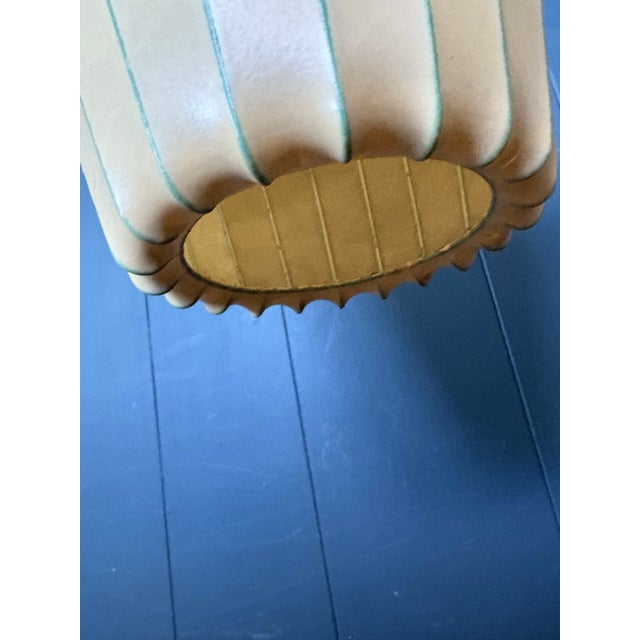 Vintage Mid-Century Modern Resin and Metal Cocoon Pendant Lamp Shade For Sale - Image 9 of 12