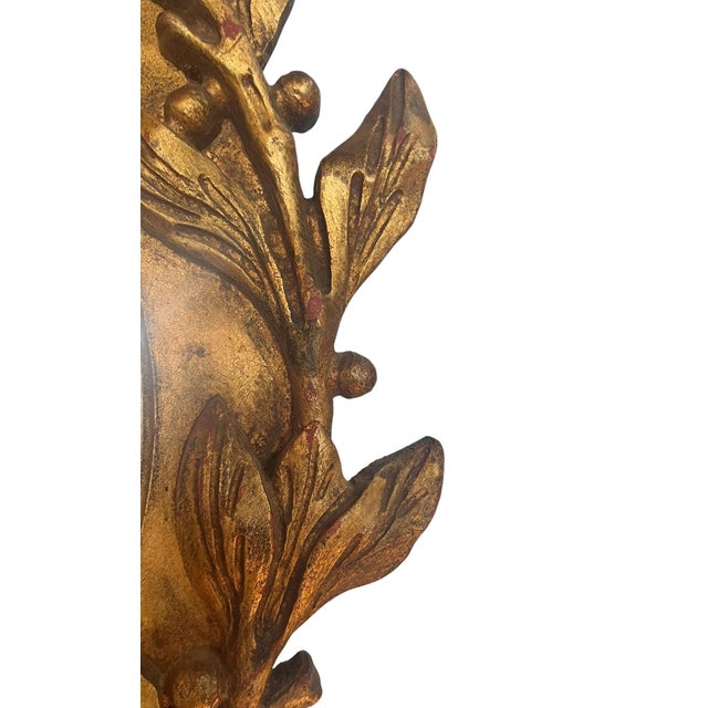 19th Century French Giltwood Laurel Leaf Mirror For Sale - Image 4 of 5